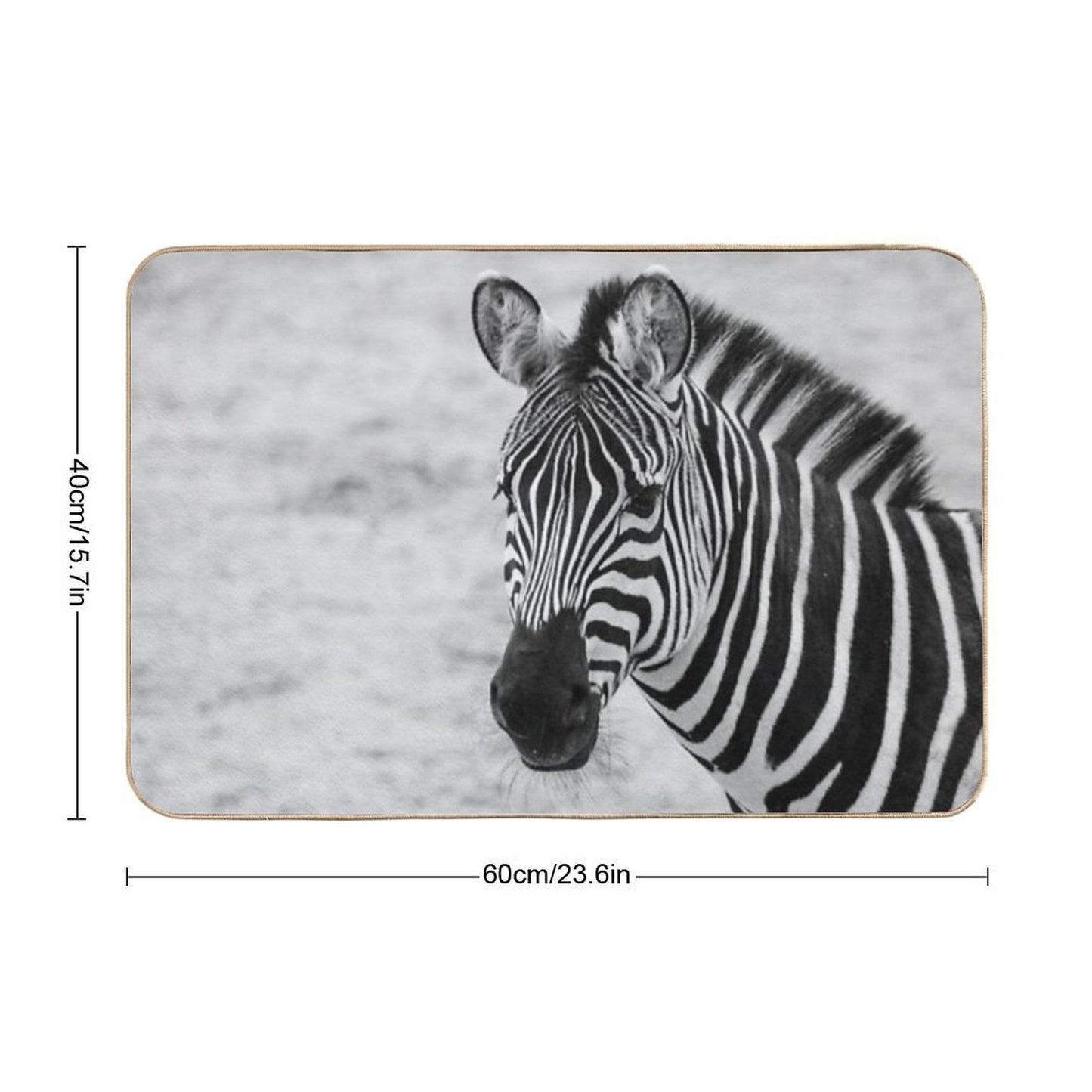 Zebra in Mono Bath Mat
