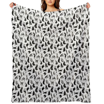 Kitty Kitty, Bang-bang! Throw Blanket