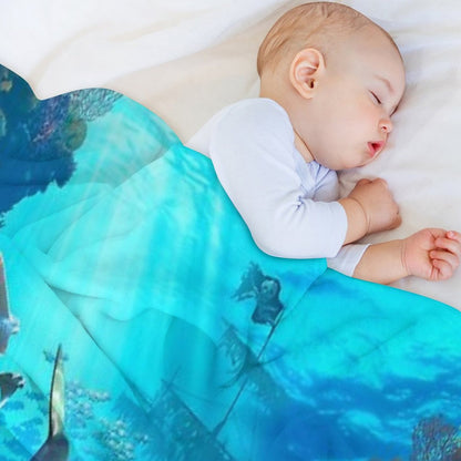 Dolphin Playground Throw Blanket