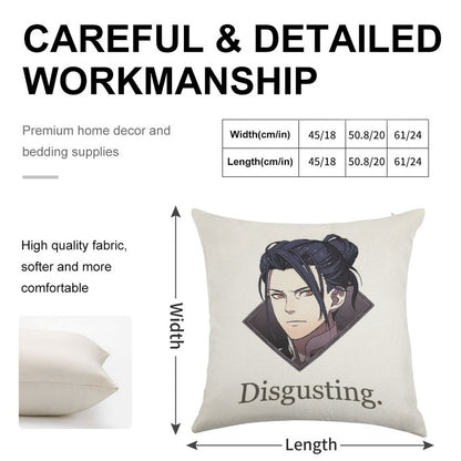 Felix Disgusting V2 Linen Throw Pillow Cover