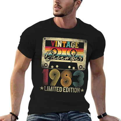 Womens December 1983 40th Birthday Gift Limited Edition Vintage  Oversized Silhouette T-Shirt