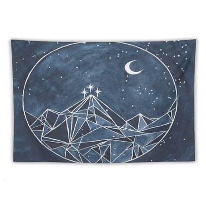 Night Court Moon And Stars Tapestry