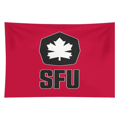 SFU Athletics Black White Tapestry