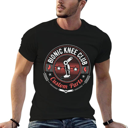 Bionic Knee Club Custom Parts Funny Knee Replacement T-Shirt