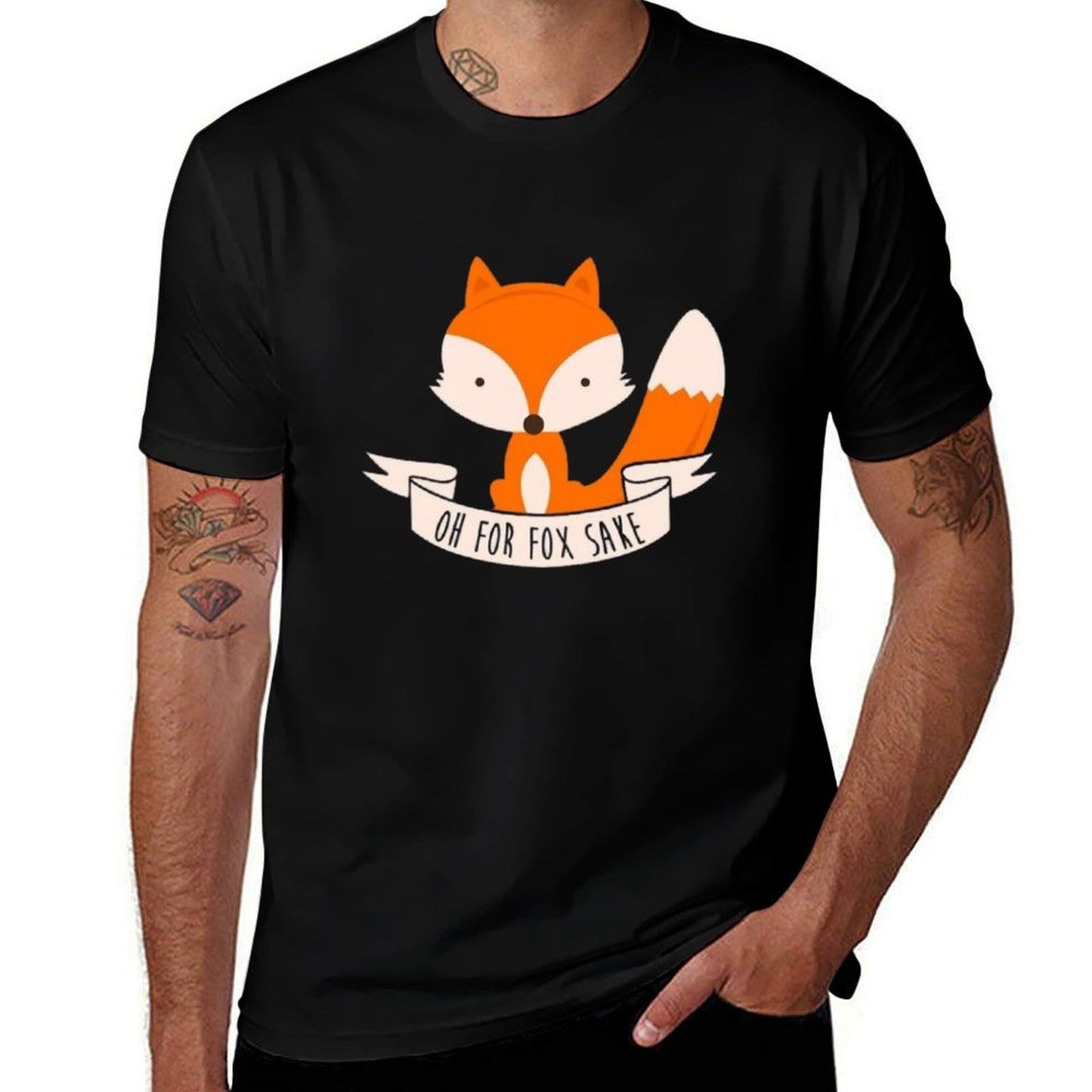 Oh For Fox Sake  Rolled Sleeves T-Shirt