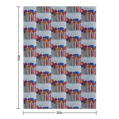 Abstract Bloom Throw Blanket