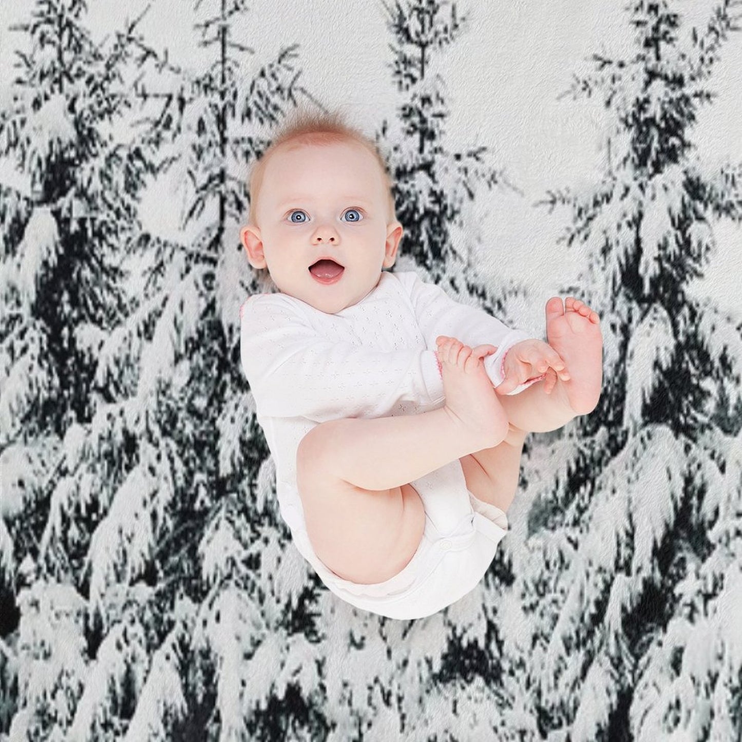 Snow Porn  Misty Moody Foggy Milky Winter Wonderland Forest With Cascadia Trees Covered In Magic Fog Throw Blanket