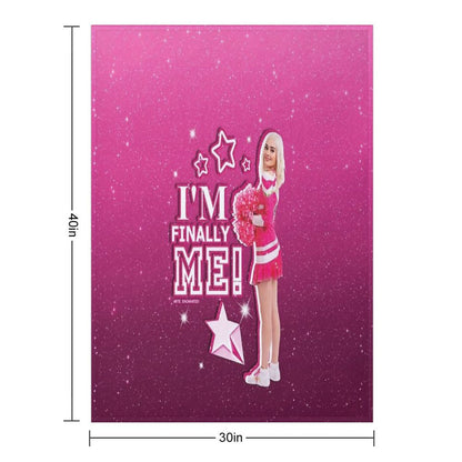 Zombies 3 - Addison I'm Finally Me Pink Glitter Throw Blanket