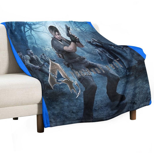 Resident Evil 4 Leon Throw Blanket