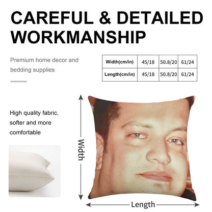 Sal's Face Linen Throw Pillow Cover