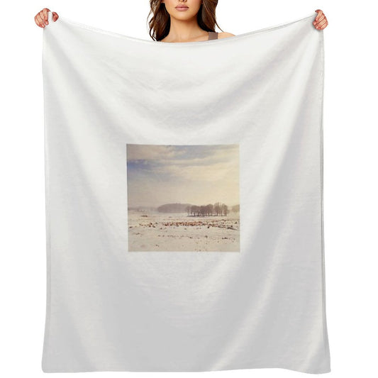 Snowy Valley Throw Blanket