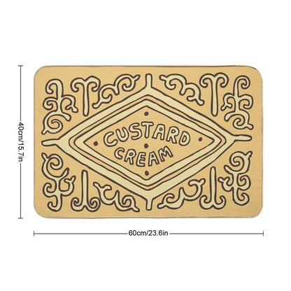 Custard Cream British Biscuit Bath Mat