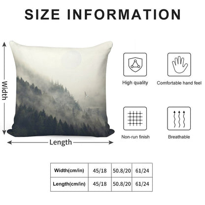 Forest Moon Soft Decorative Cover Throw Pillow