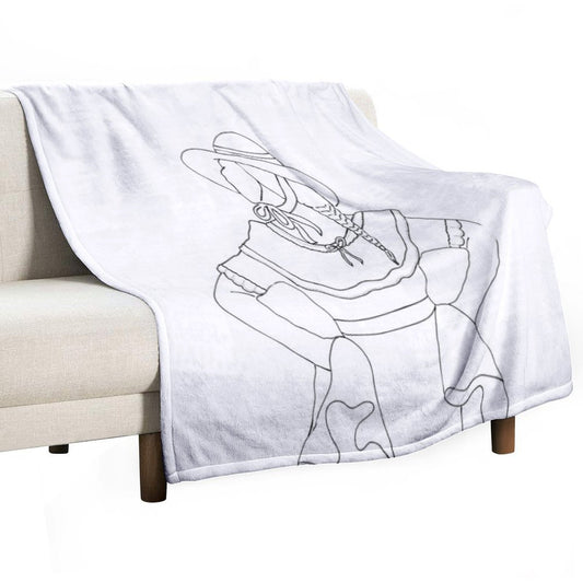Dancer Looking to The Side, Bottomless Throw Blanket