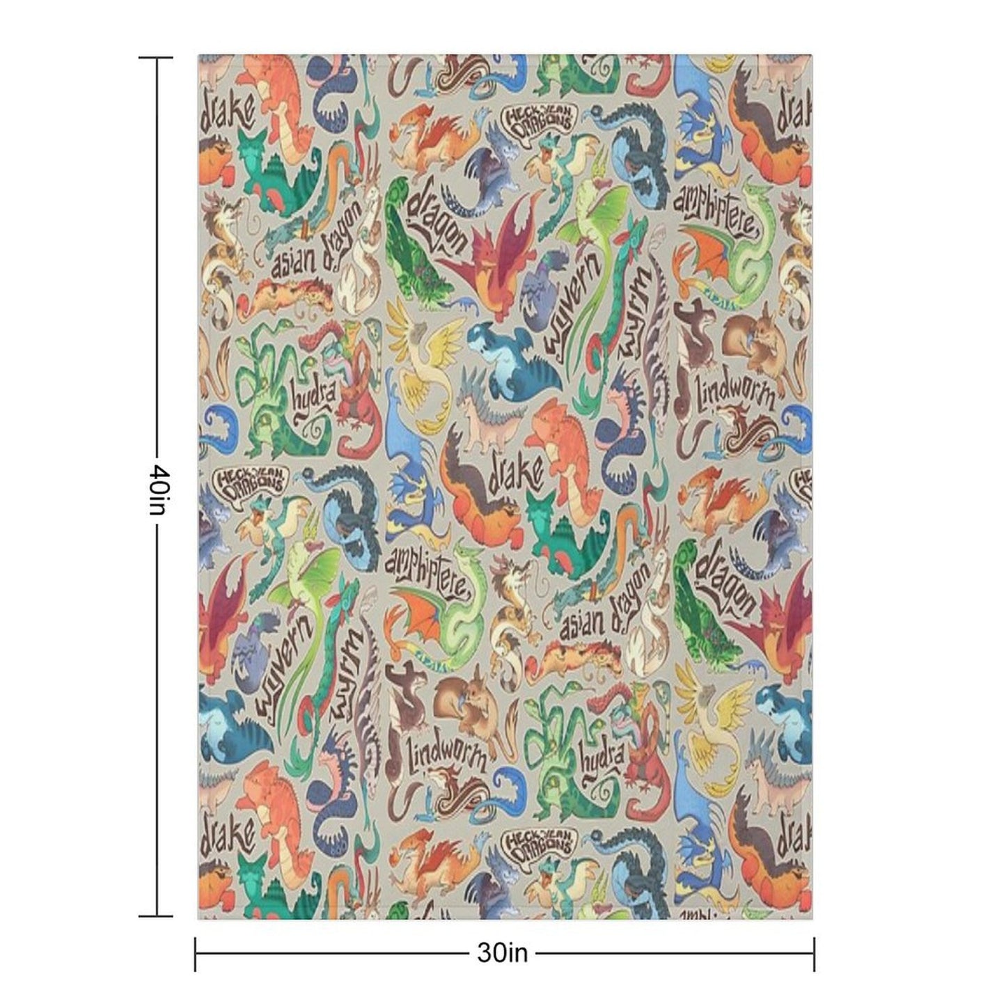 Mini Dragon Compendium Throw Blanket