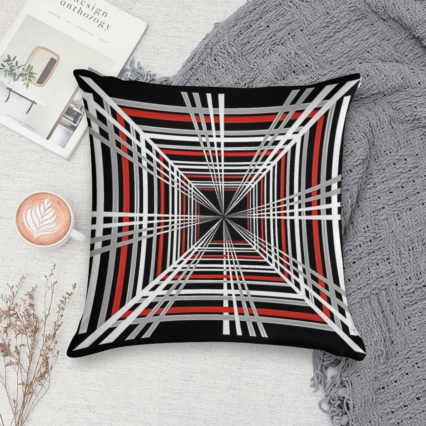Tesla Plaid Badge Design 8K UHD Soft Shrink-Resistant Throw Pillow