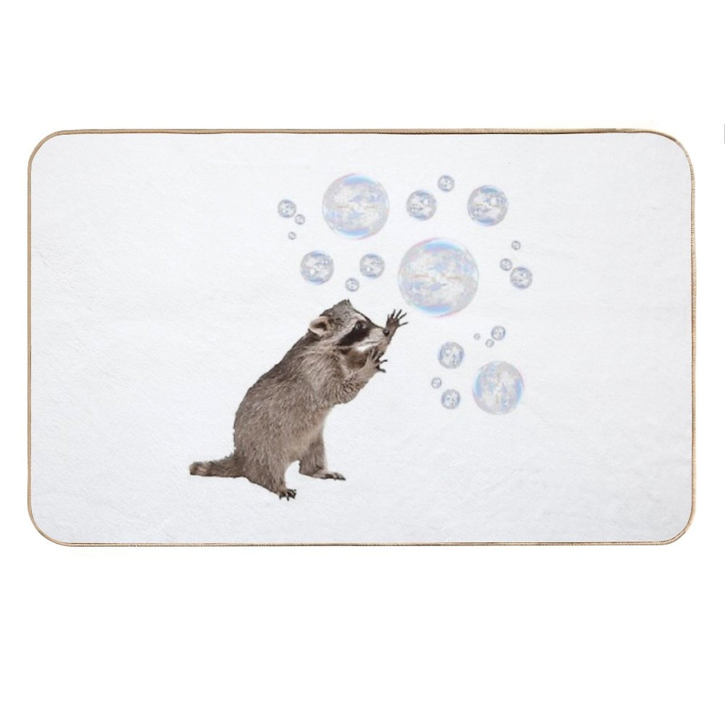 Bubbles The Raccoon Bath Mat