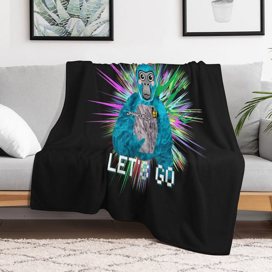 JMANCURLY Gorilla Tag VR Gamer Video Game Design Throw Blanket