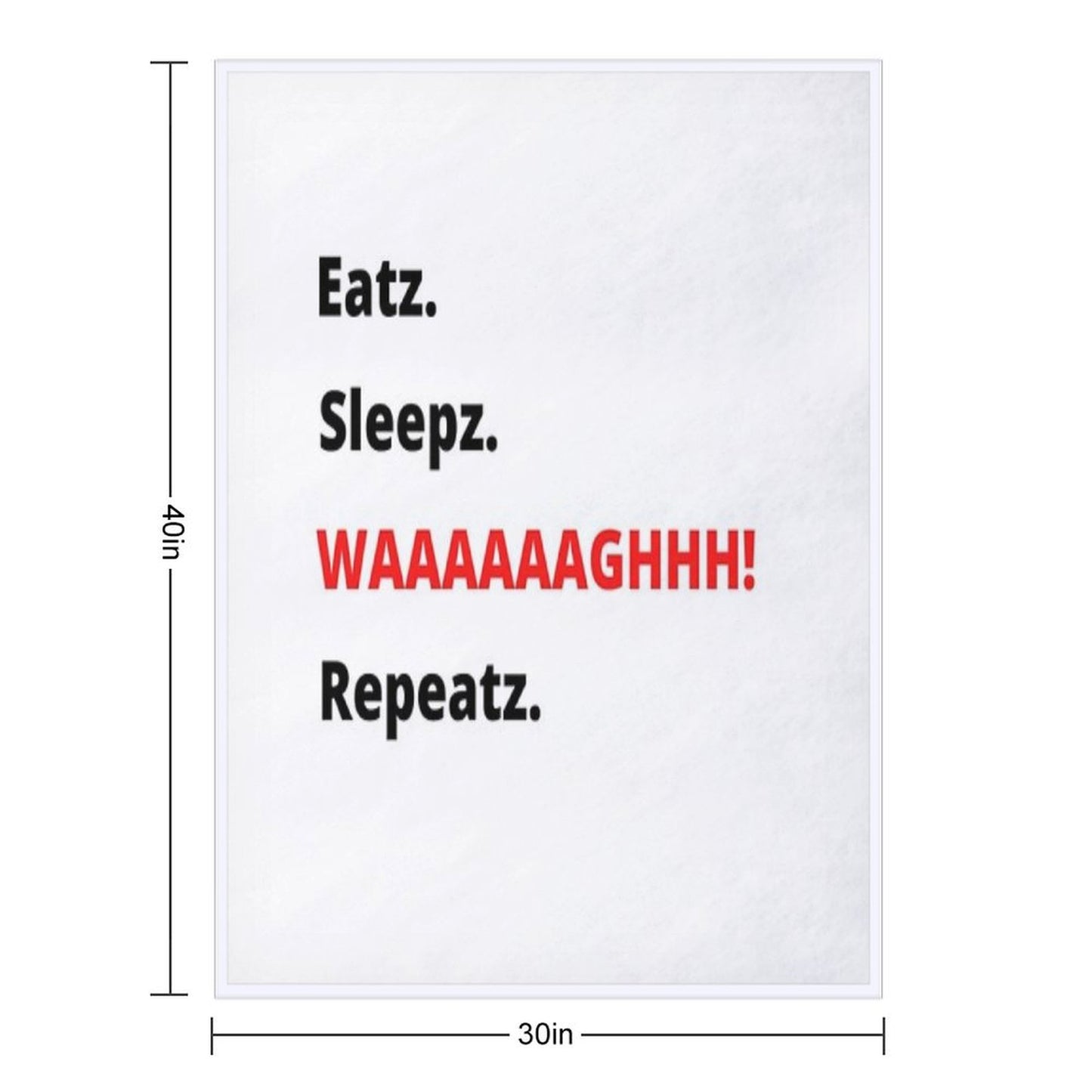 Eatz. Sleepz. WAAAAAAAGHH! Repeatz. Throw Blanket