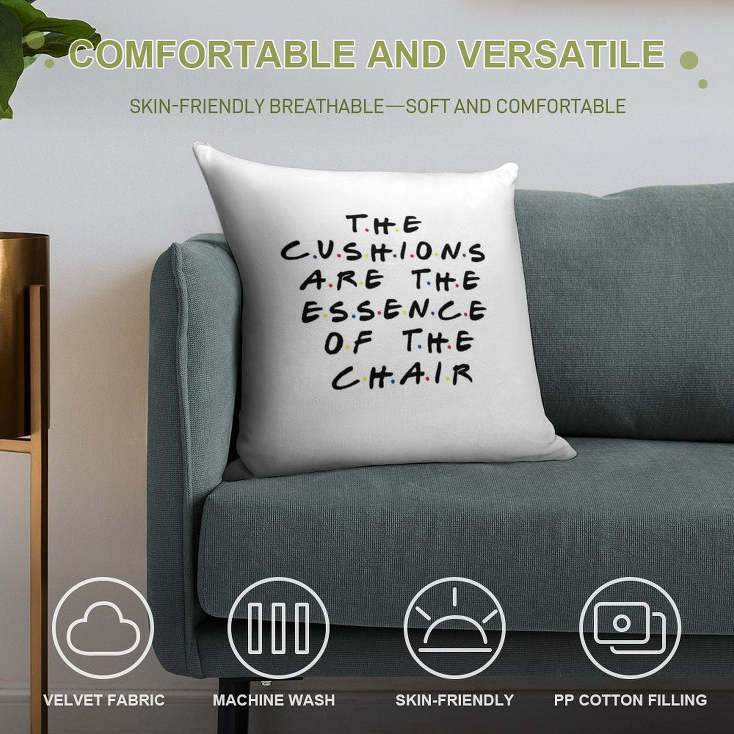 The Cushions Are The Essence Of The Chair Soft Anti-Pilling Throw Pillow