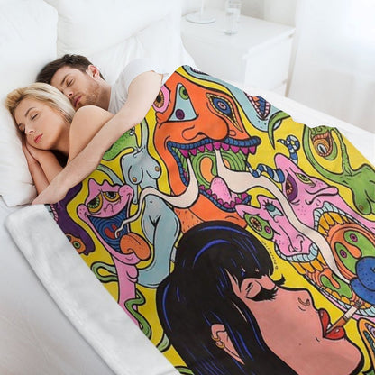 Trip Within My Mind Throw Blanket