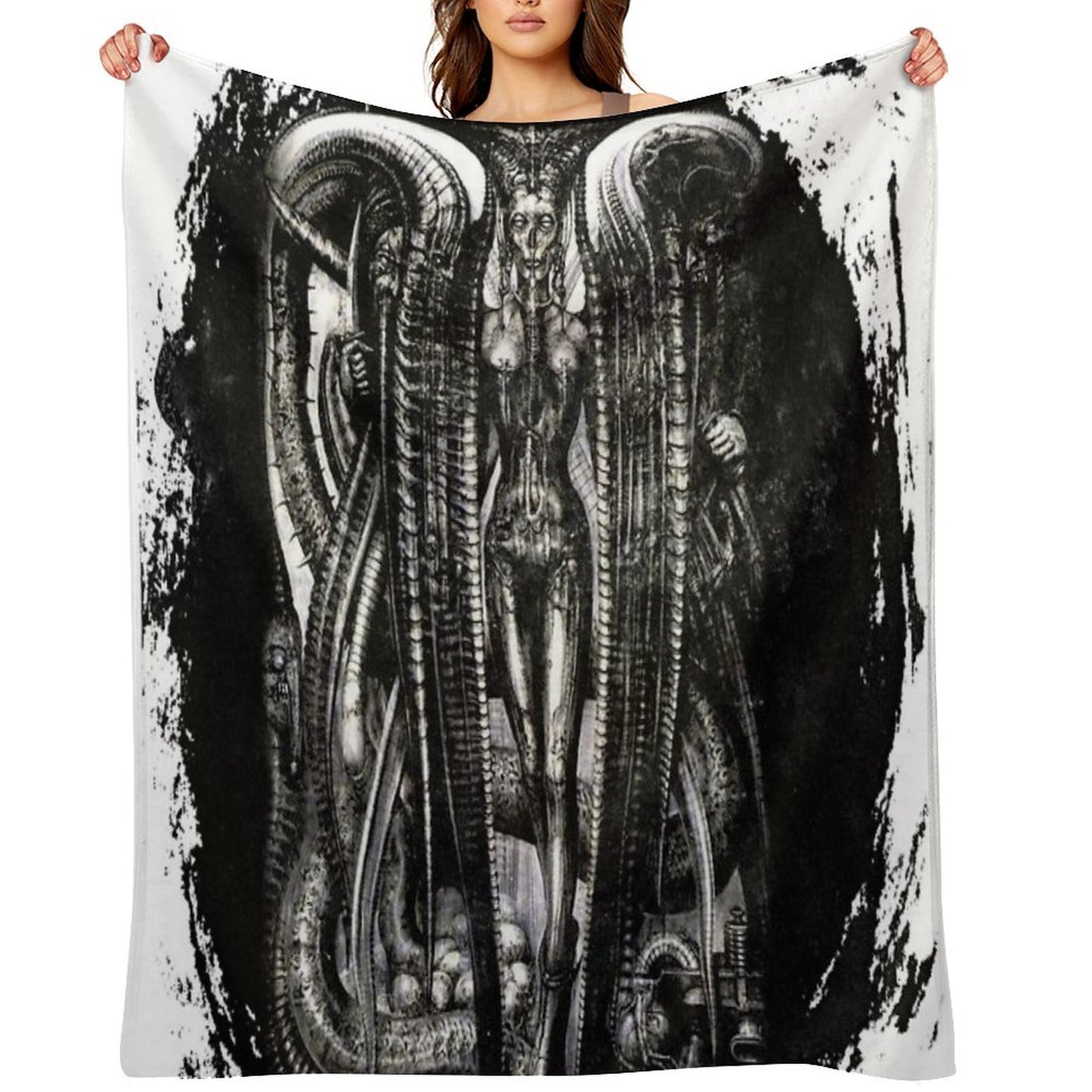 HR Giger Lilith Steampunk Throw Blanket
