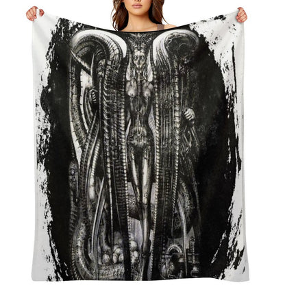 HR Giger Lilith Steampunk Throw Blanket