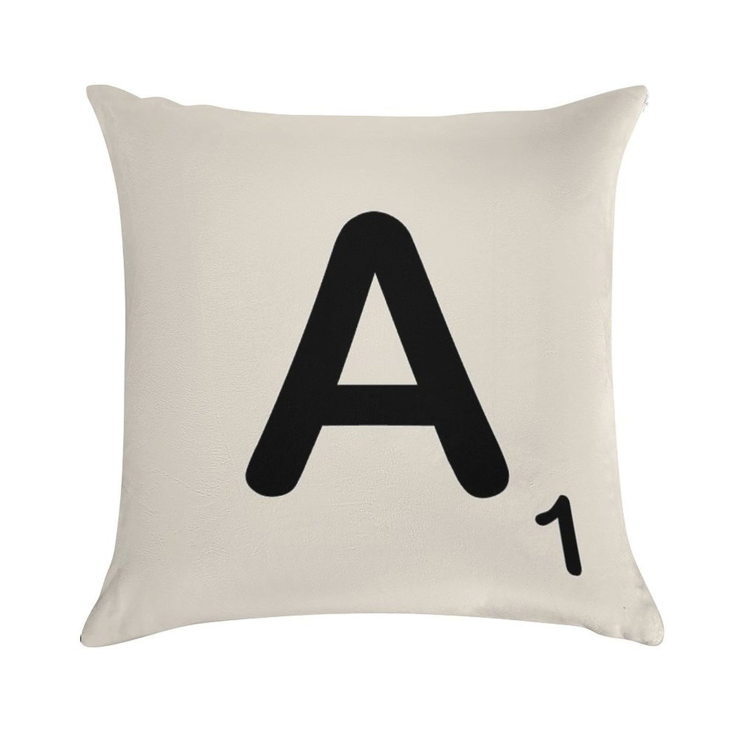 Scrabble Tile A Soft Shrink-Resistant Throw Pillow
