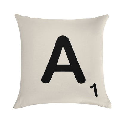 Scrabble Tile A Soft Shrink-Resistant Throw Pillow