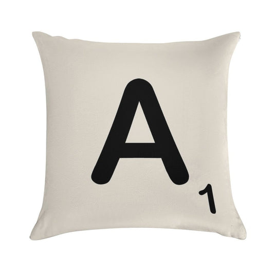 Scrabble Tile A Soft Shrink-Resistant Throw Pillow