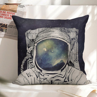 Dreaming Of Space Linen Throw Pillow Cover