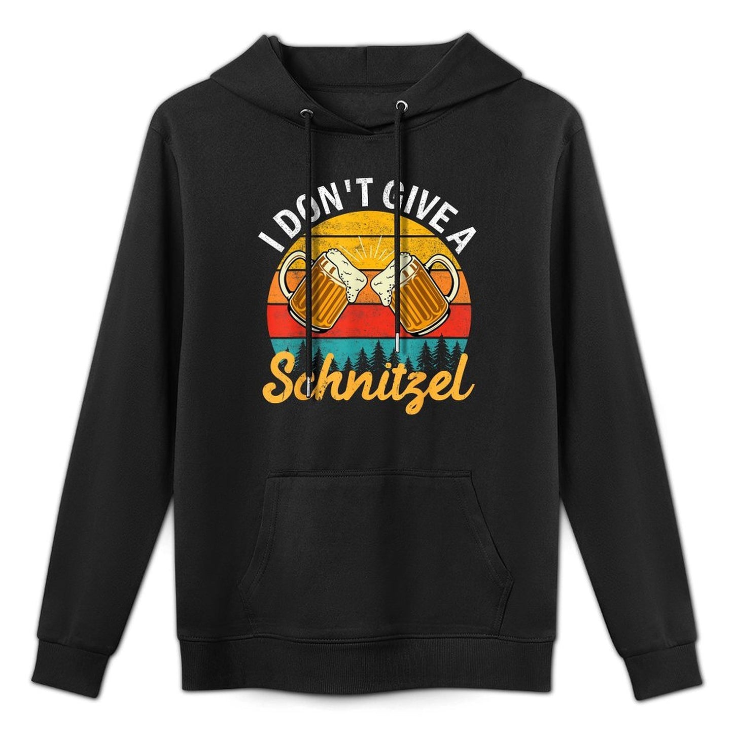 I Dont Give A Schnitzel Vintage Christmas, Beer Lovers Customizable Surface Hoodie