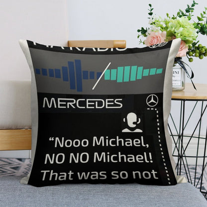 Toto Wolff Angry Team Radio Abu Dhabi 2021 Linen Throw Pillow Cover