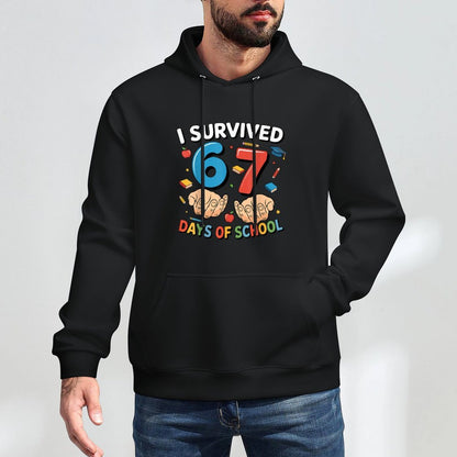 I Survived 67 Days of School Funny Six Seven 6 7 Meme Z Gen Versatile Streetwear Hoodie