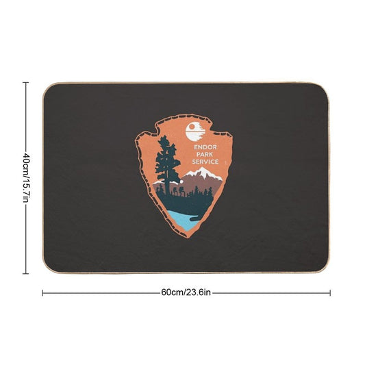 Planetary Park Badge  Long-Lasting Bath Mat