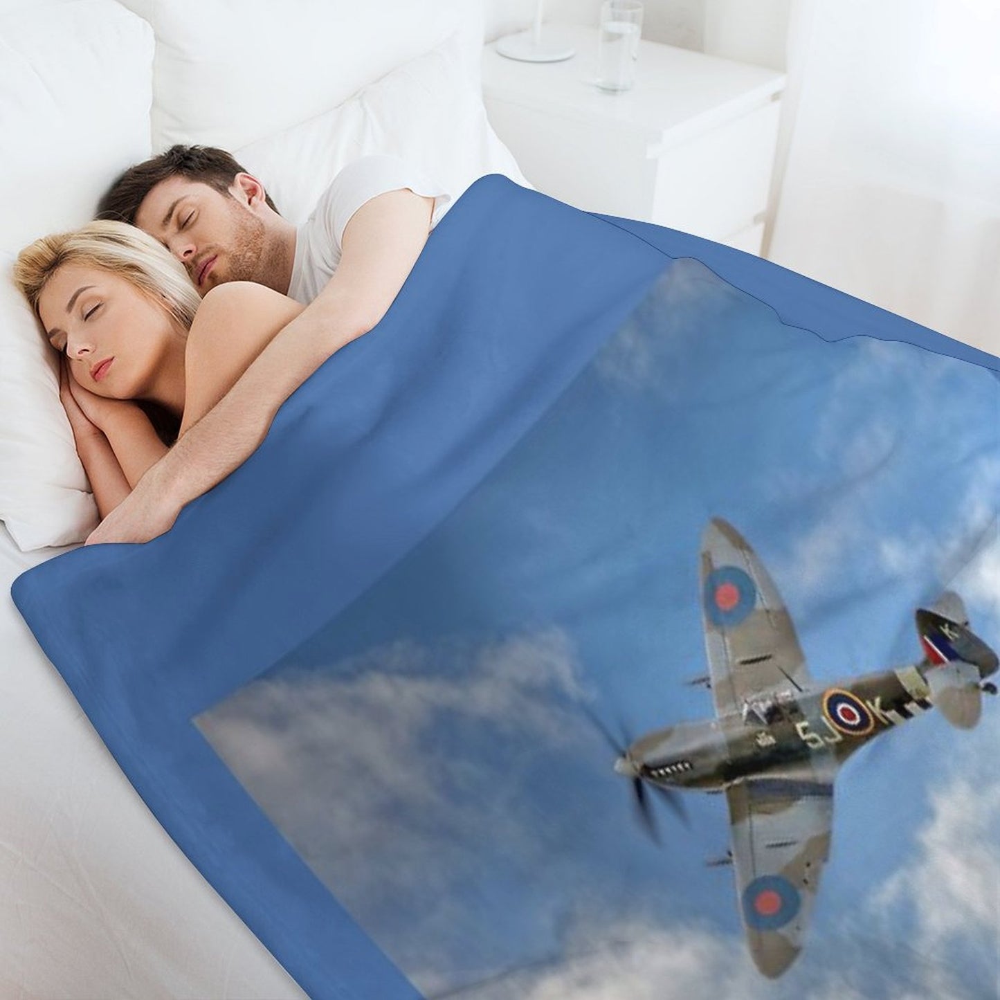 Spitfire LF IX 126 Squadron Throw Blanket