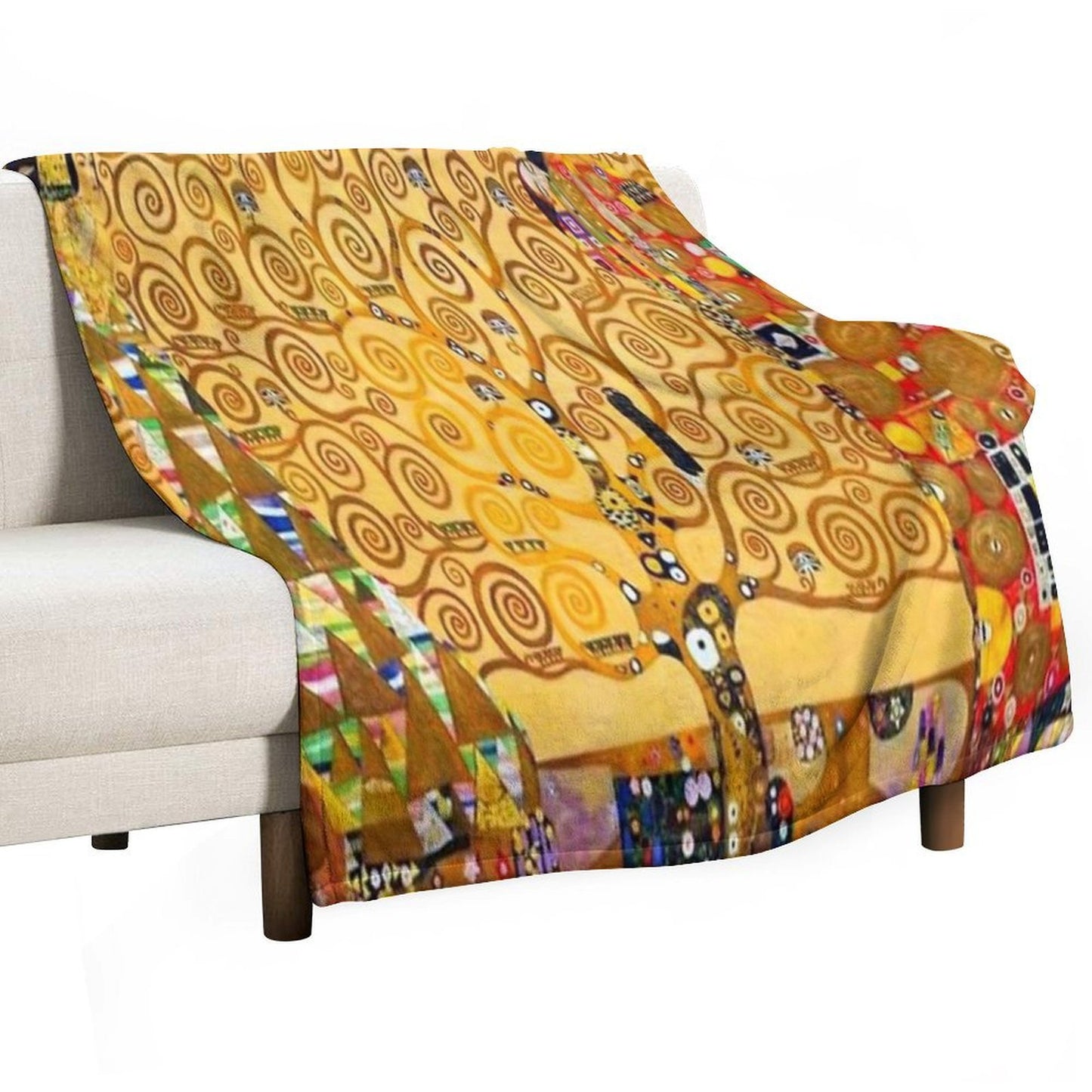 Gustav Klimt - Tree of Life Throw Blanket