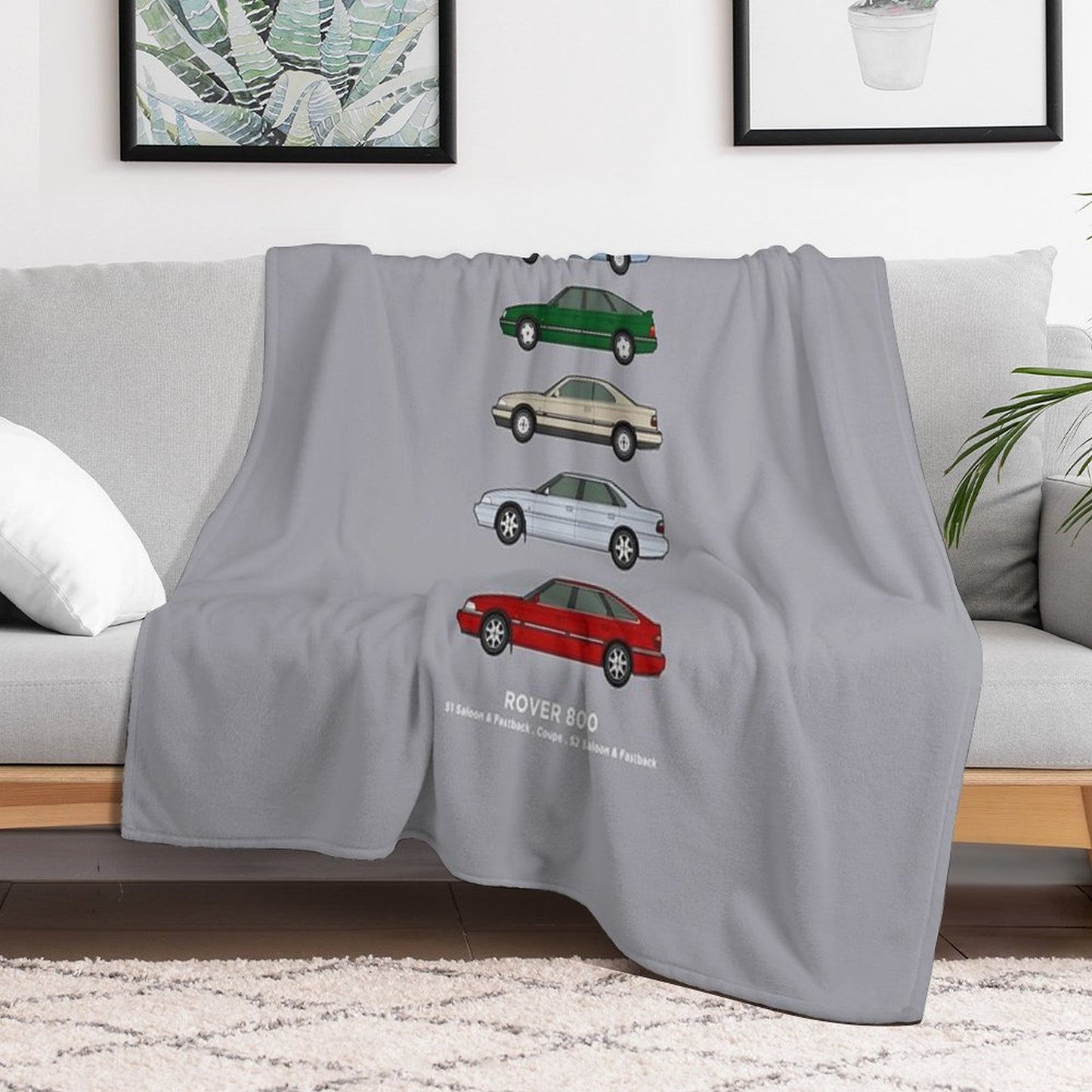 Rover 800 Classic Car Collection Throw Blanket