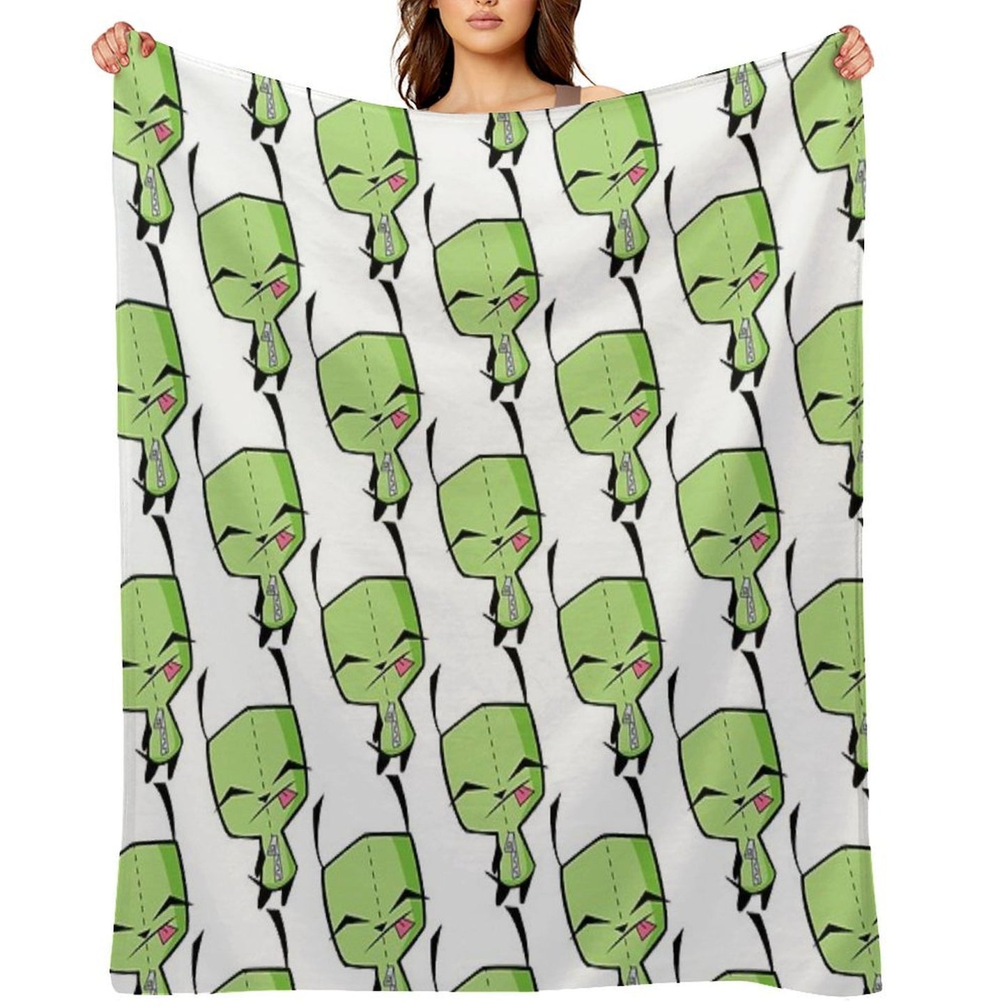 Invader Zim's GIR Throw Blanket