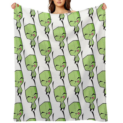 Invader Zim's GIR Throw Blanket