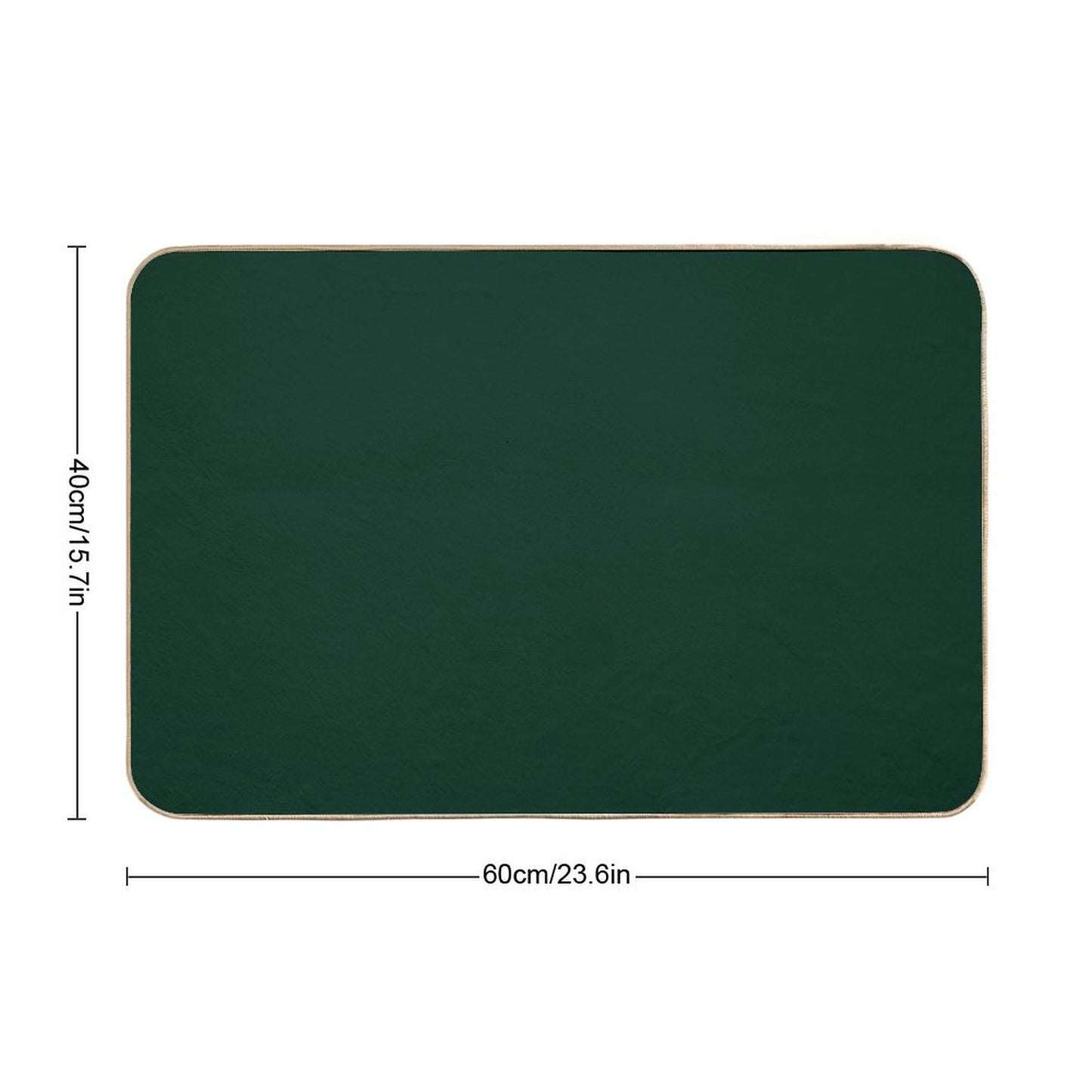 Solid Dark Green Bath Mat