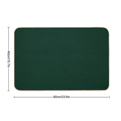 Solid Dark Green Bath Mat