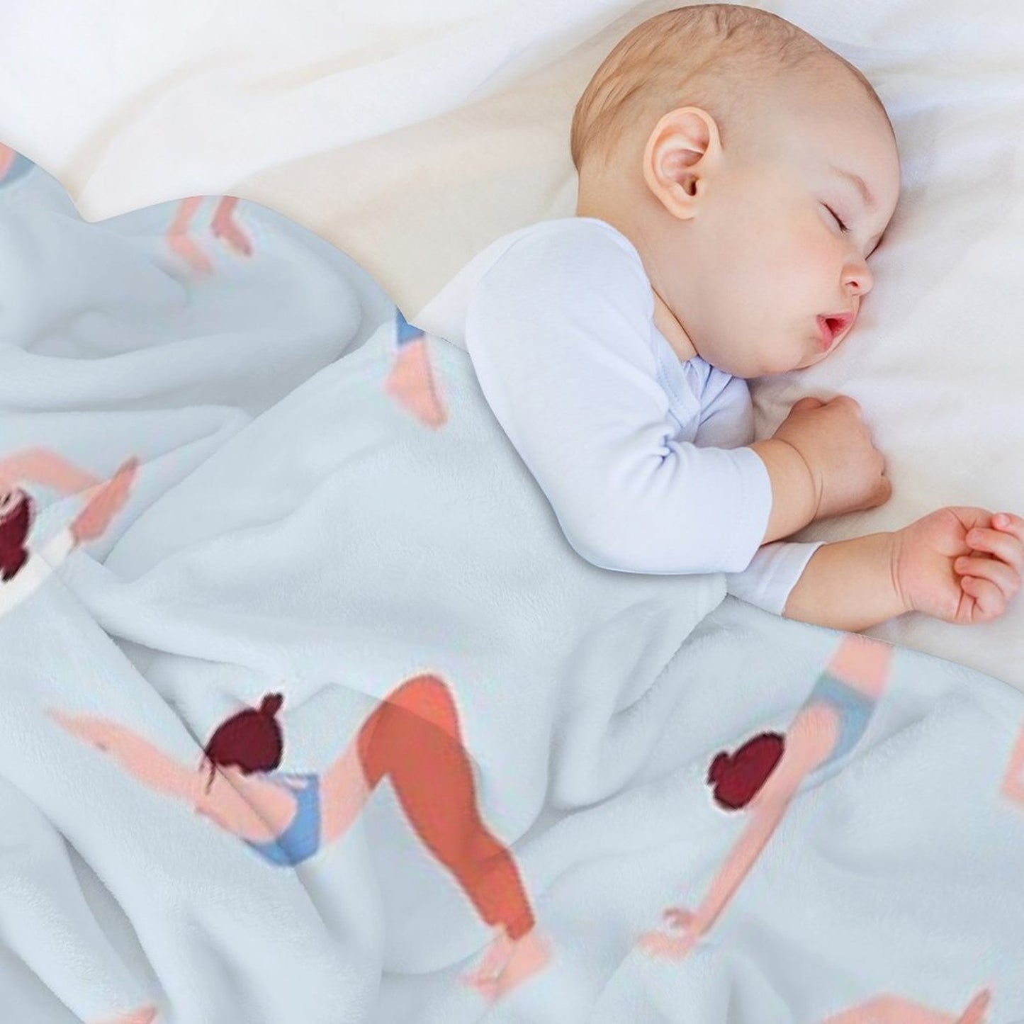 Doing Yoga Girls Throw Blanket