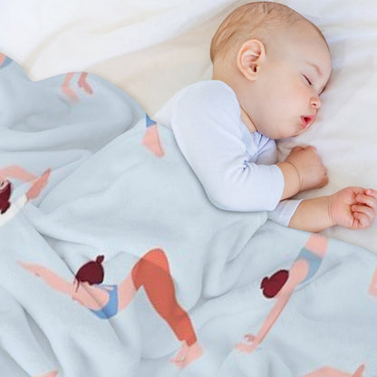 Doing Yoga Girls Throw Blanket