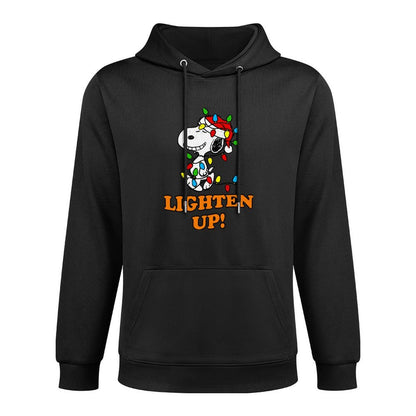 Peanuts Snoopy Christmas Lighten Up Sweatshirt Sweatshirt Pilling-Resistant Hoodie