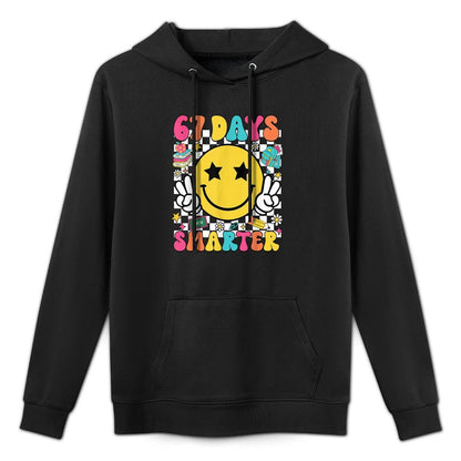 67th Day of School 67 Days Smarter Teacher Boy Girls Casual Wear Hoodie
