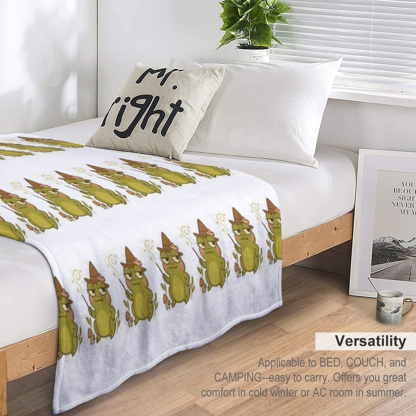 Twigs Frog Throw Blanket