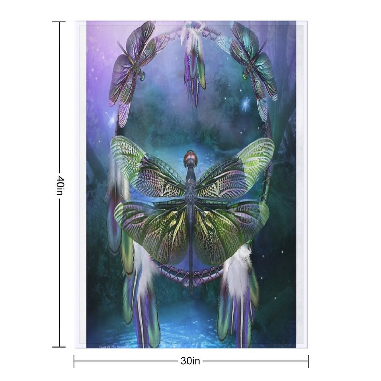 Dream Catcher - Spirit Of The Dragonfly Throw Blanket