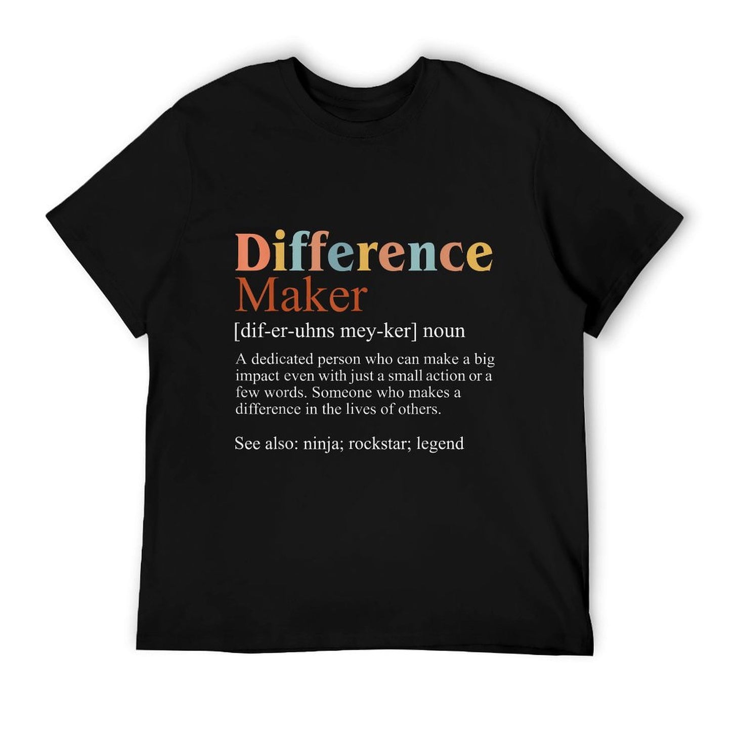 Vintage Difference Maker Definition Teachers Mom Boss Women T-Shirt
