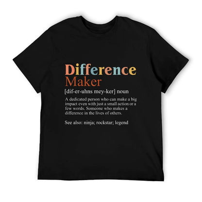 Vintage Difference Maker Definition Teachers Mom Boss Women T-Shirt